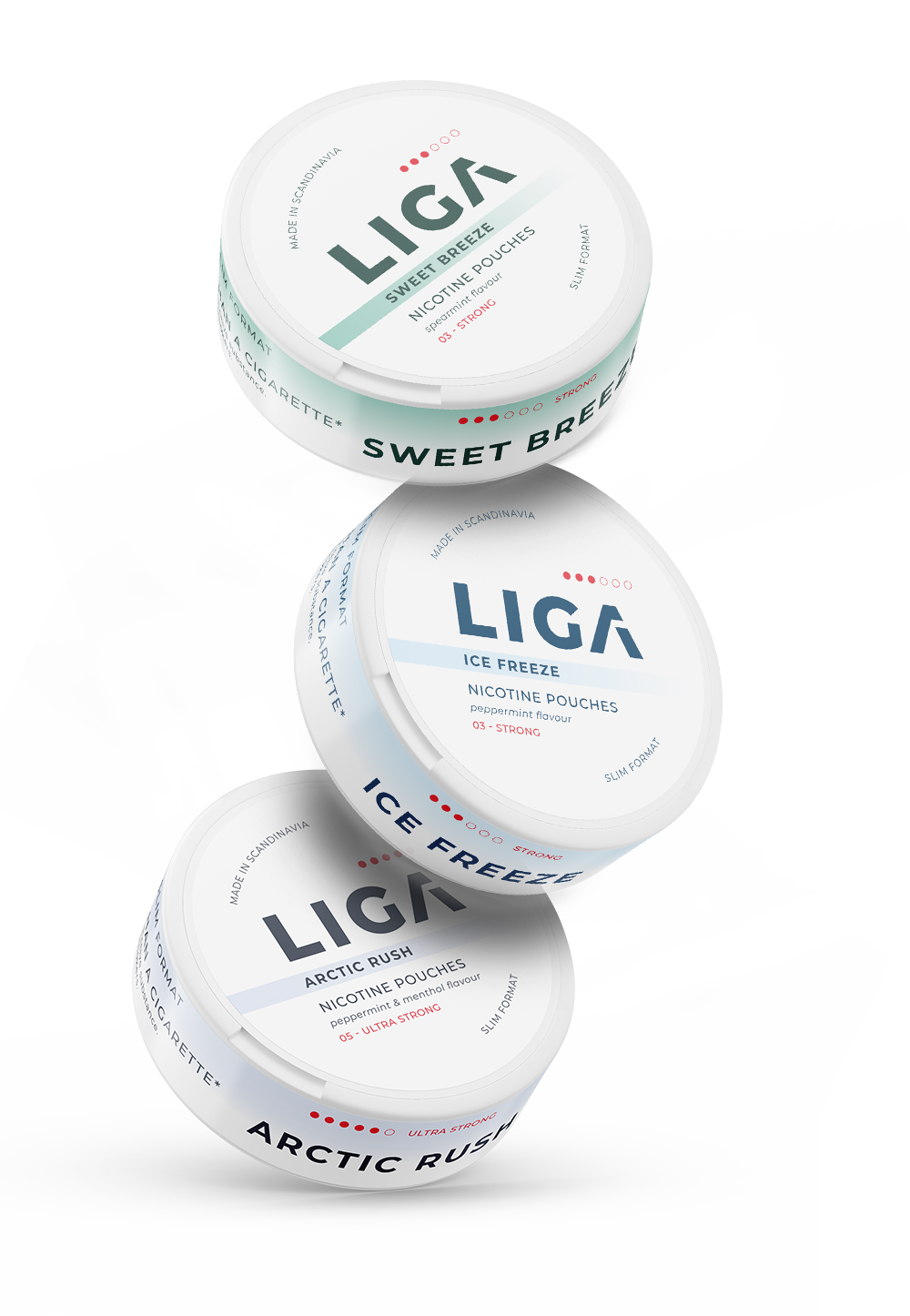 LIGA - 3 paczki snusu: sweet breeze, ice freeze, arctic rush